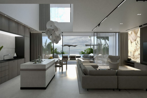 Küche und Wohnbereich