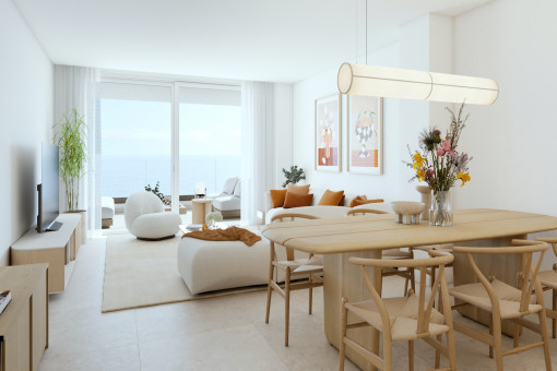 Wohn- und Essbereich mit Küche