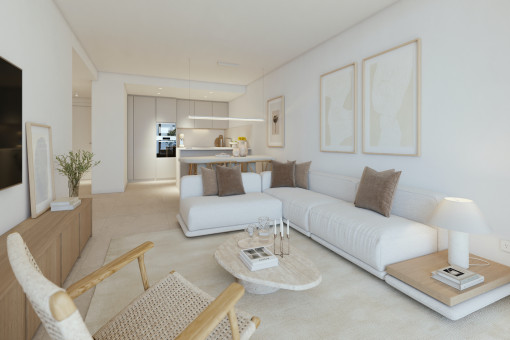 Wohn- und Essbereich mit Küche