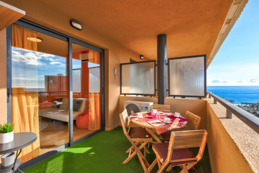 Wunderschönes Penthouse mit Blick auf das Meer und den Pool in Playa Paraíso