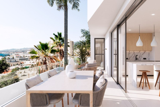 Neubauwohnung mit großer Terrasse und Meerblick in Las Pardelas, Playa de las Américas