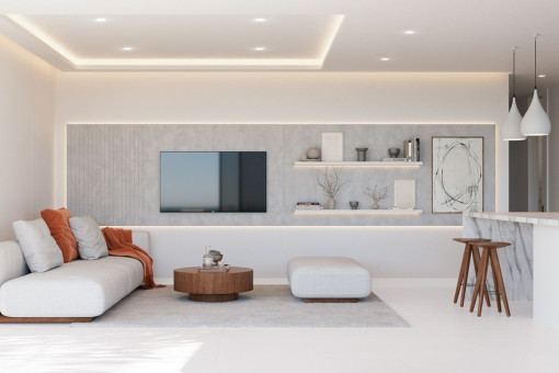Wohnzimmer und Küche