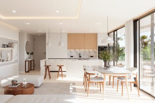 Wohnzimmer und Küche